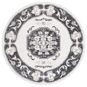 Safavieh Aspen Hand-tufted Floral Area Rug - Luxurious Wool And Cotton Blend For Timeless Elegance And Comfort Ivory ,Black 80% Wool & 20% Cotton Apn552z-4