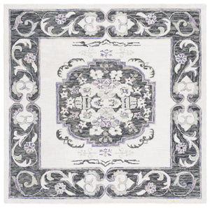 Safavieh Aspen Hand-tufted Floral Area Rug - Luxurious Wool And Cotton Blend For Timeless Elegance And Comfort Ivory ,Black 80% Wool & 20% Cotton Apn552z-4