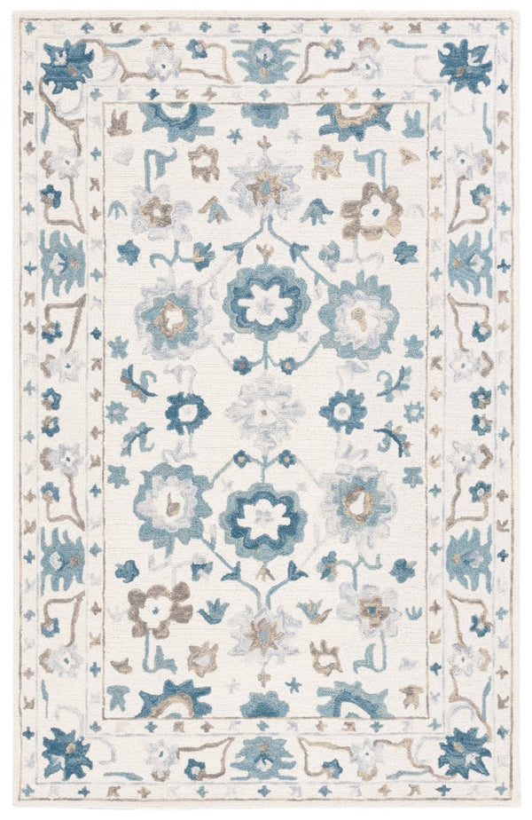 Safavieh Aspen Hand-Tufted Wool Runner Rug Artisan Floral Pattern for Hallways and Entryways 5'-0" x 8'-0" APN651A-5