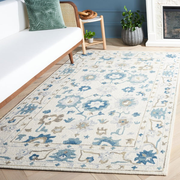 Safavieh Aspen Hand-Tufted Wool Runner Rug Artisan Floral Pattern for Hallways and Entryways 5'-0" x 8'-0" APN651A-5