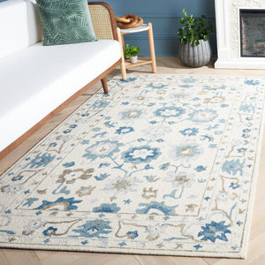 Safavieh Aspen Hand-Tufted Wool Runner Rug Artisan Floral Pattern for Hallways and Entryways 6'-0" x 9'-0" APN651A-6