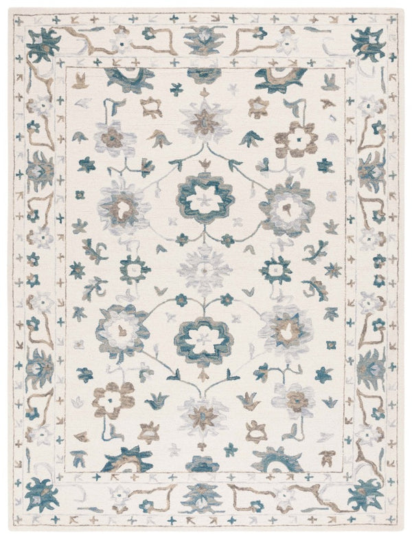 Safavieh Aspen Hand-Tufted Wool Runner Rug Artisan Floral Pattern for Hallways and Entryways 8'-0" x 10'-0" APN651A-8