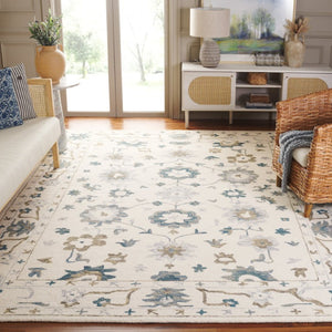Safavieh Aspen Hand-Tufted Wool Runner Rug Artisan Floral Pattern for Hallways and Entryways 8'-0" x 10'-0" APN651A-8