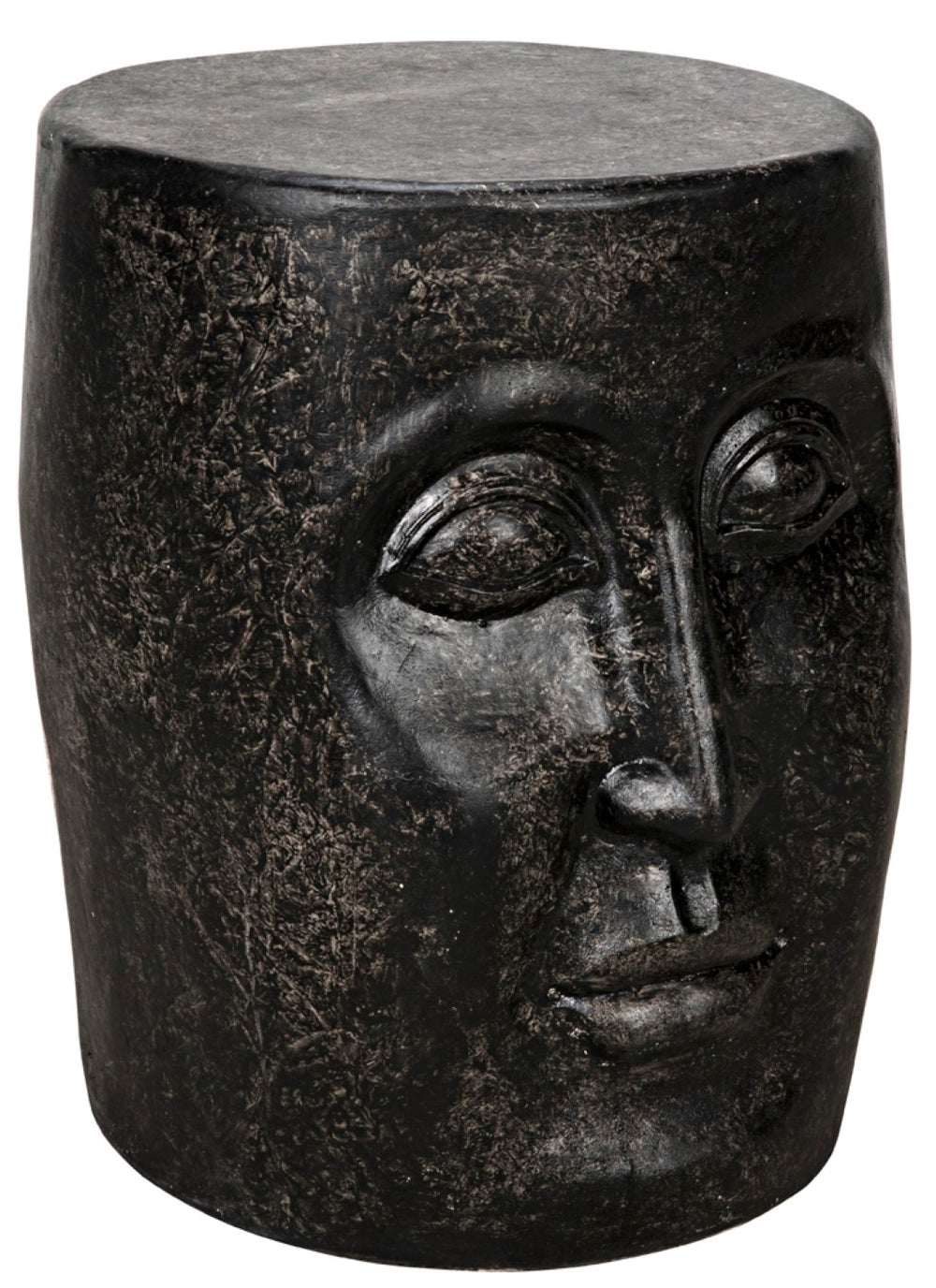 Noir Head Accent Table in Matte Black Fiber Cement - Modern, Minimalist Design for Stylish Spaces AR-202BF