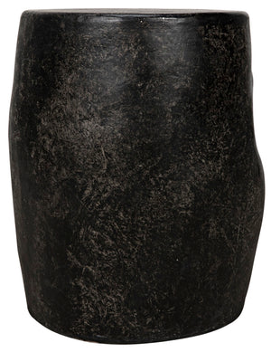 Noir Head Accent Table in Matte Black Fiber Cement - Modern, Minimalist Design for Stylish Spaces AR-202BF