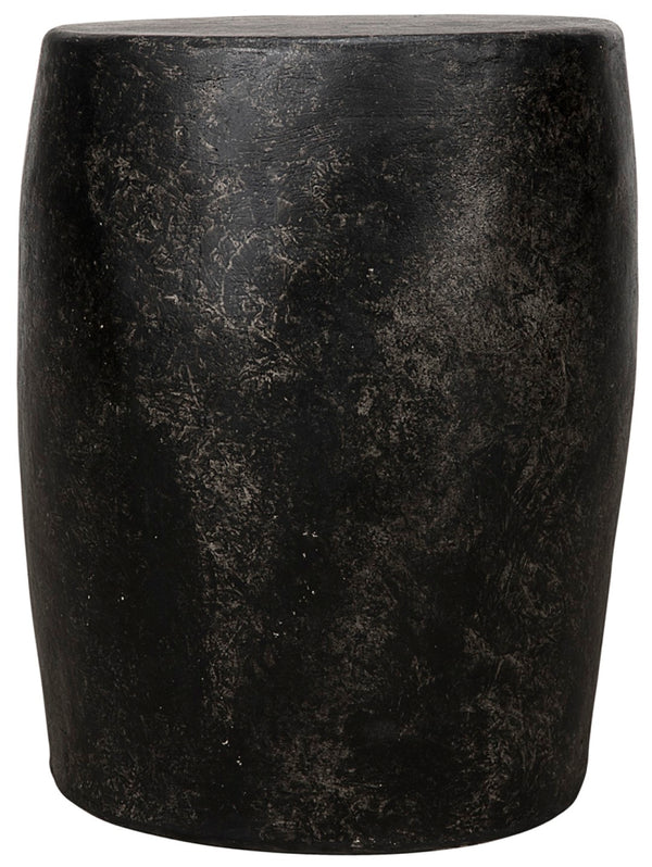 Noir Head Accent Table in Matte Black Fiber Cement - Modern, Minimalist Design for Stylish Spaces AR-202BF