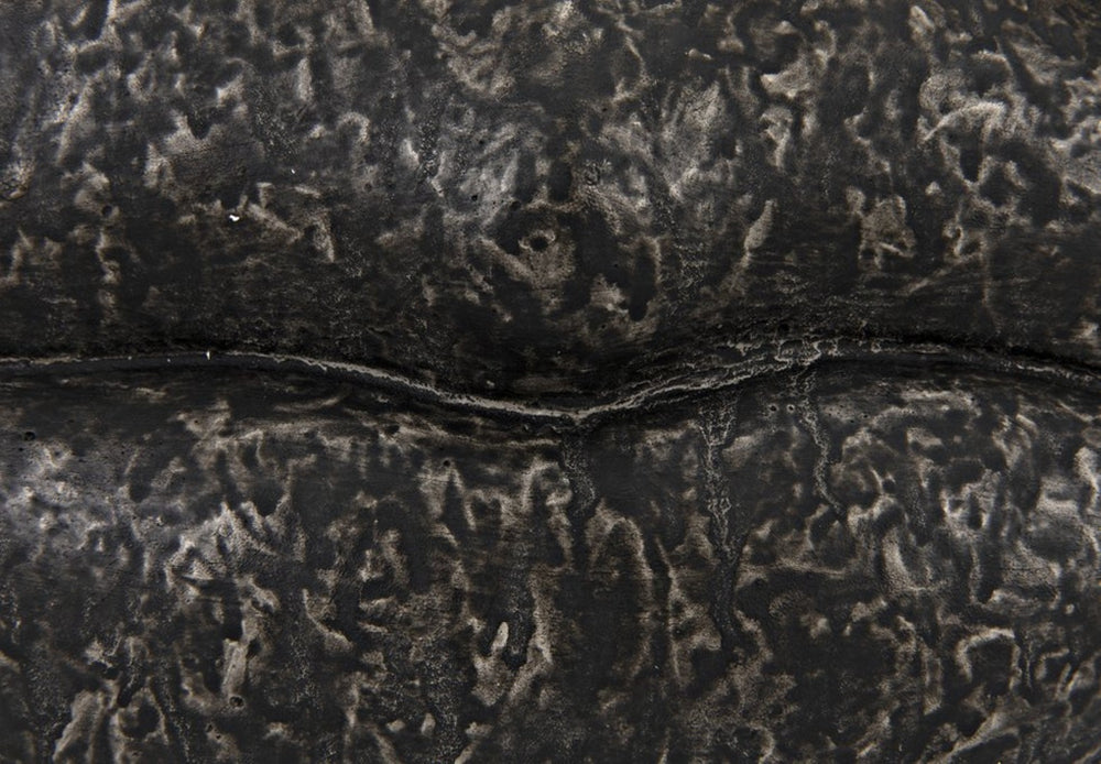 Noir Lips, Striking Black Fiber Cement Sculpture for Bold Modern Decor - Surrealist Accent Piece AR-251BF