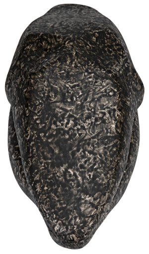 Noir Lips, Striking Black Fiber Cement Sculpture for Bold Modern Decor - Surrealist Accent Piece AR-251BF