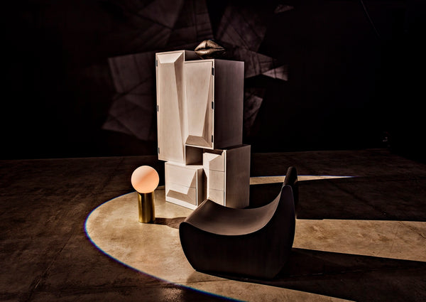 Noir Lips, Striking Black Fiber Cement Sculpture for Bold Modern Decor - Surrealist Accent Piece AR-251BF