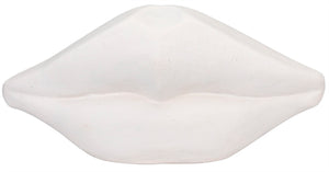 Noir Lips, Playful White Fiber Cement Surrealist Sculpture – Modern Accent for Home Décor & Display AR-251WFC