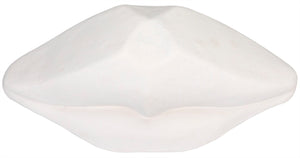 Noir Lips, Playful White Fiber Cement Surrealist Sculpture – Modern Accent for Home Décor & Display AR-251WFC