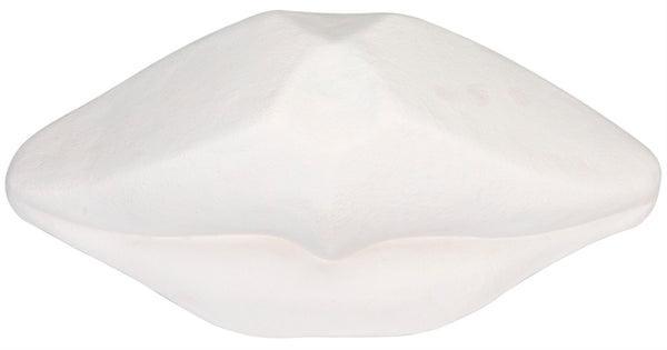 Noir Lips, Playful White Fiber Cement Surrealist Sculpture – Modern Accent for Home Décor & Display AR-251WFC