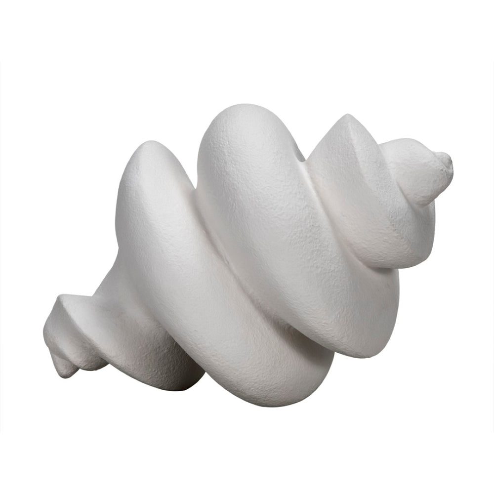 Noir Spiral Elegant Fiber Cement Accent - Modern Sculptural Decor for Living Rooms & Entryways – White Finish AR-256WFC