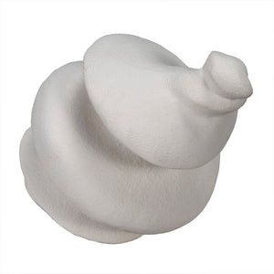 Noir Spiral Elegant Fiber Cement Accent - Modern Sculptural Decor for Living Rooms & Entryways – White Finish AR-256WFC