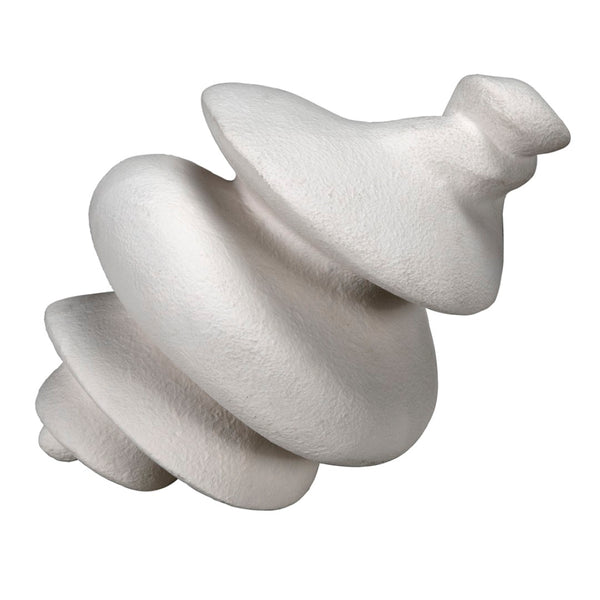 Noir Spiral Elegant Fiber Cement Accent - Modern Sculptural Decor for Living Rooms & Entryways – White Finish AR-256WFC