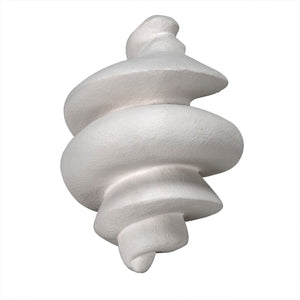 Noir Spiral Elegant Fiber Cement Accent - Modern Sculptural Decor for Living Rooms & Entryways – White Finish AR-256WFC