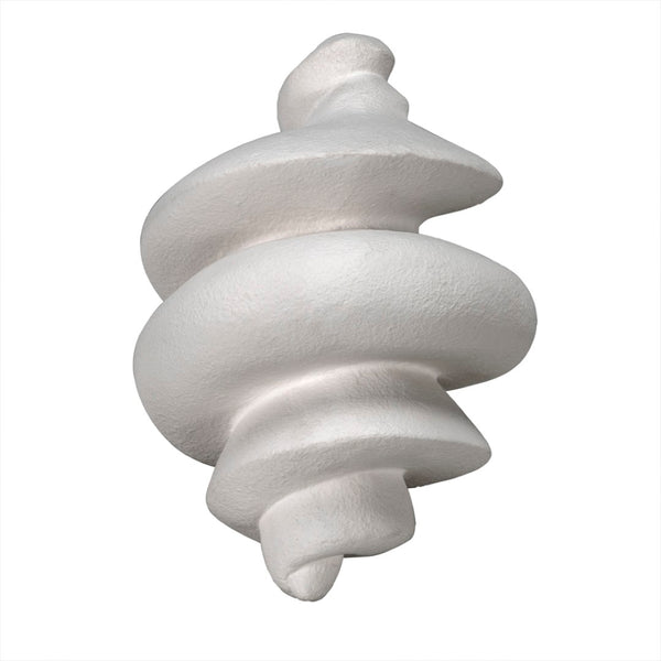 Noir Spiral Elegant Fiber Cement Accent - Modern Sculptural Decor for Living Rooms & Entryways – White Finish AR-256WFC