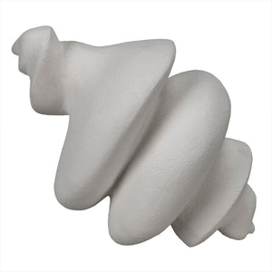 Noir Spiral Elegant Fiber Cement Accent - Modern Sculptural Decor for Living Rooms & Entryways – White Finish AR-256WFC