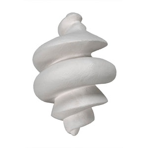 Noir Spiral Elegant Fiber Cement Accent - Modern Sculptural Decor for Living Rooms & Entryways – White Finish AR-256WFC