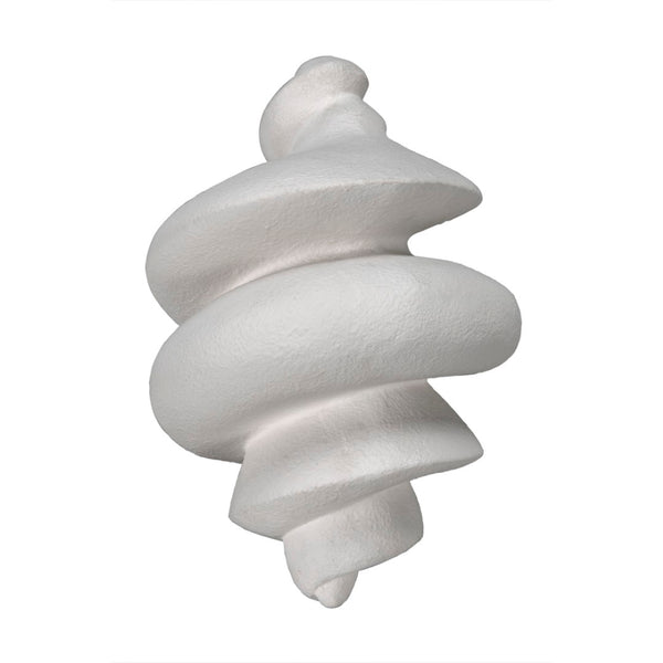 Noir Spiral Elegant Fiber Cement Accent - Modern Sculptural Decor for Living Rooms & Entryways – White Finish AR-256WFC