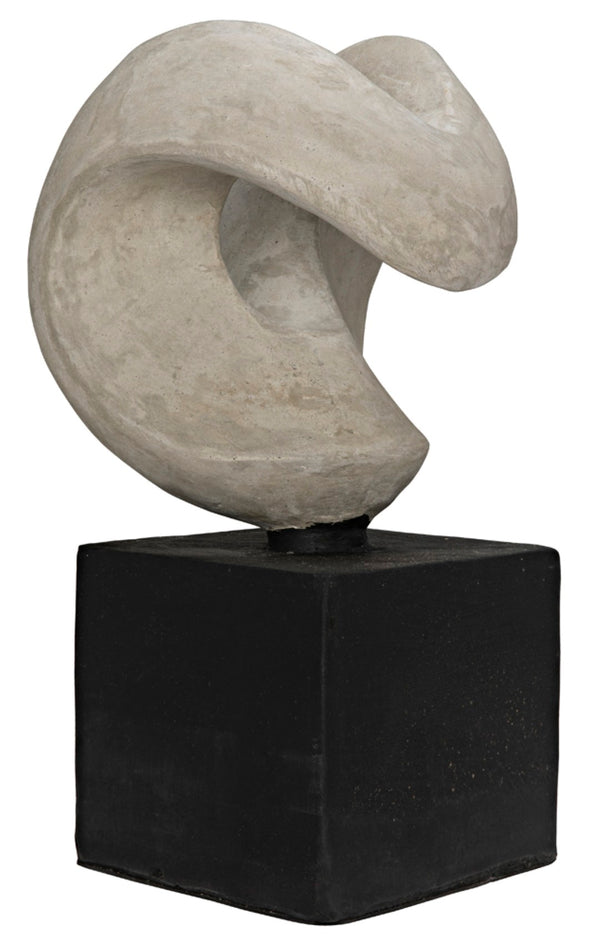 Noir Nobuko Sculpture in Fiber Cement - Striking Contemporary Design with Natural Texture for Modern Interiors AR-278