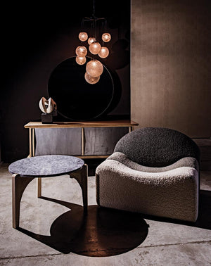 Noir Nobuko Sculpture in Fiber Cement - Striking Contemporary Design with Natural Texture for Modern Interiors AR-278