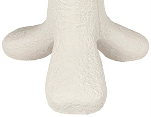 Noir Laramy Sculptural Side Table in White Fiber Cement – Modern Accent for Living Rooms & Bedrooms AR-283WFC