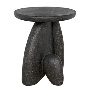 Noir Haruki Side Table - Modern Minimalist Accent Piece in Black Fiber Cement for Indoor & Outdoor Use AR-299BF