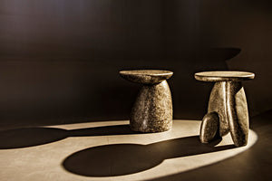 Noir Haruki Side Table - Modern Minimalist Accent Piece in Black Fiber Cement for Indoor & Outdoor Use AR-299BF