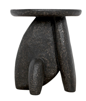 Noir Haruki Side Table - Modern Minimalist Accent Piece in Black Fiber Cement for Indoor & Outdoor Use AR-299BF