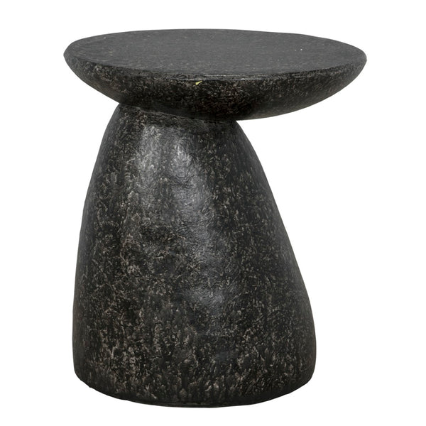 Noir Kurokawa Side Table - Modern Matte Black Fiber Cement Accent for Indoor & Outdoor Versatility AR-301BF