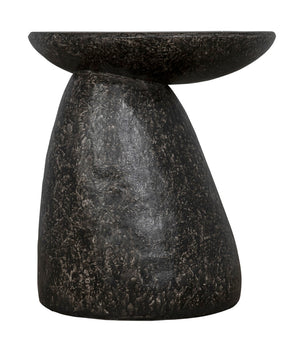 Noir Kurokawa Side Table - Modern Matte Black Fiber Cement Accent for Indoor & Outdoor Versatility AR-301BF