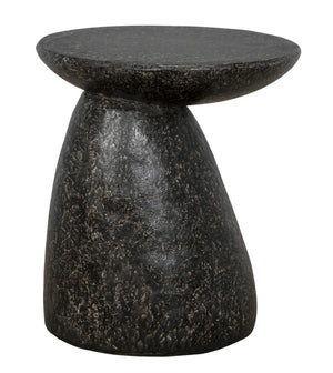 Noir Kurokawa Side Table - Modern Matte Black Fiber Cement Accent for Indoor & Outdoor Versatility AR-301BF
