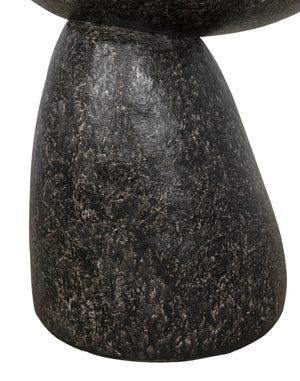 Noir Kurokawa Side Table - Modern Matte Black Fiber Cement Accent for Indoor & Outdoor Versatility AR-301BF