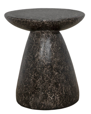 Noir Kurokawa Side Table - Modern Matte Black Fiber Cement Accent for Indoor & Outdoor Versatility AR-301BF