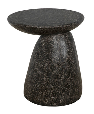 Noir Kurokawa Side Table - Modern Matte Black Fiber Cement Accent for Indoor & Outdoor Versatility AR-301BF