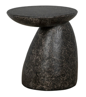 Noir Kurokawa Side Table - Modern Matte Black Fiber Cement Accent for Indoor & Outdoor Versatility AR-301BF