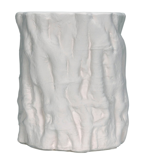 Noir Damono Versatile Stool/Side Table with Modern Industrial Design for Compact Spaces and Everyday Use White AR-304WFC