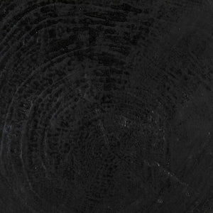 Noir Samson Versatile Stool & Side Table - Black Burnt Fiber Cement Accent for Home or Outdoor Spaces AR-306BBF