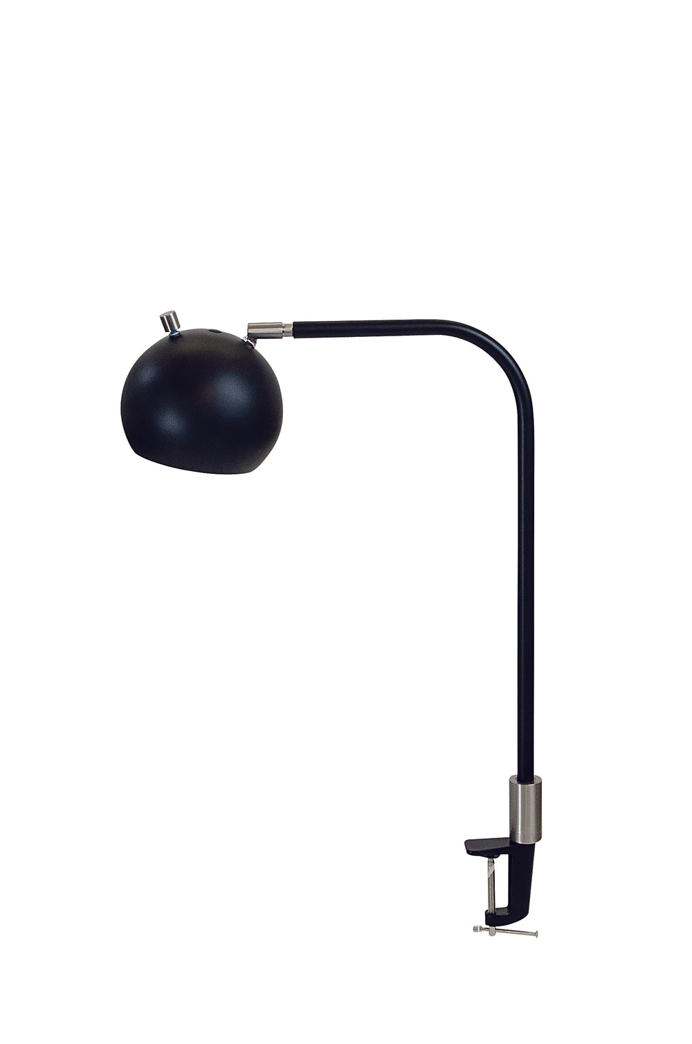 House Of Troy Aria Clip-on Table Lamp: Stylish Round Globe Design For Versatile Task Lighting Solutions Black,Satin Nickel  Ar401-blk/Sn