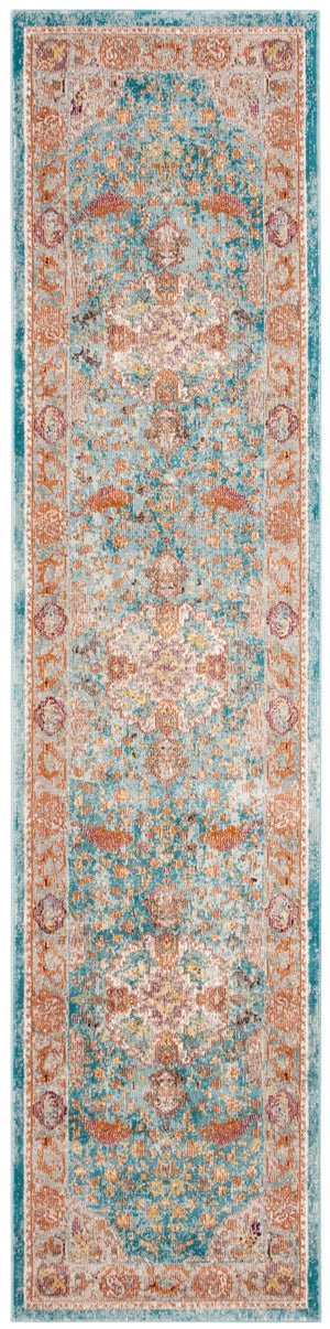 Safavieh Ara120b Vibrant Turkish Transitional Area Rug – Elevate Your Space With Elegance And Comfort Blue ,Orange Polypropylene Pile Ara120b-3