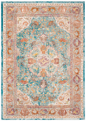 Safavieh Ara120b Vibrant Turkish Transitional Area Rug – Elevate Your Space With Elegance And Comfort Blue ,Orange Polypropylene Pile Ara120b-3