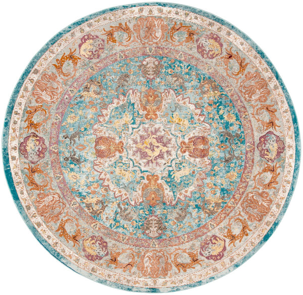 Safavieh Ara120b Vibrant Turkish Transitional Area Rug – Elevate Your Space With Elegance And Comfort Blue ,Orange Polypropylene Pile Ara120b-3