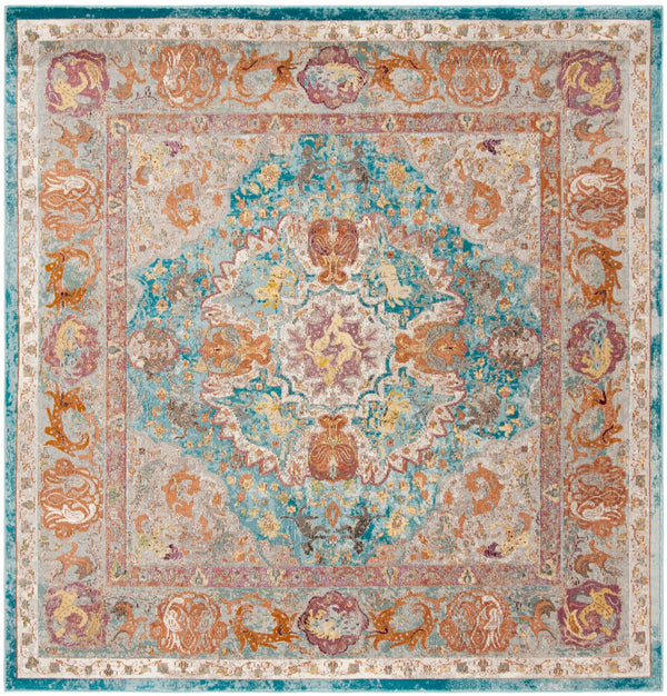 Safavieh Ara120b Vibrant Turkish Transitional Area Rug – Elevate Your Space With Elegance And Comfort Blue ,Orange Polypropylene Pile Ara120b-3