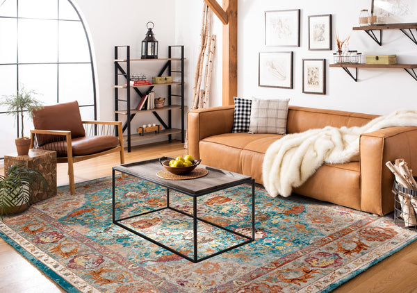 Safavieh Ara120b Vibrant Turkish Transitional Area Rug – Elevate Your Space With Elegance And Comfort Blue ,Orange Polypropylene Pile Ara120b-3