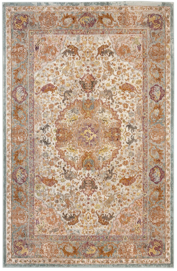 Safavieh Ara120b Vibrant Turkish Transitional Area Rug – Elevate Your Space With Elegance And Comfort Beige ,Orange Polypropylene Pile Ara120e-3