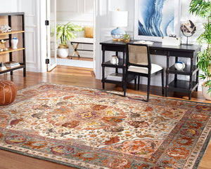 Safavieh Ara120b Vibrant Turkish Transitional Area Rug – Elevate Your Space With Elegance And Comfort Beige ,Orange Polypropylene Pile Ara120e-3