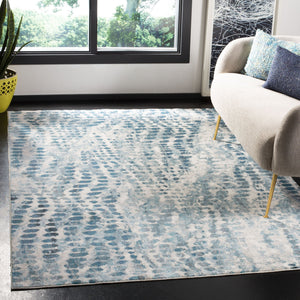 Safavieh Ara121a Modern Elegance Cream And Teal Area Rug - Durable, Stylish, And Perfect For Hallways! Cream ,Teal Polypropylene Pile Ara121a-26