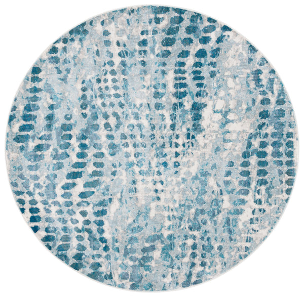 Safavieh Ara121a Modern Elegance Cream And Teal Area Rug - Durable, Stylish, And Perfect For Hallways! Cream ,Teal Polypropylene Pile Ara121a-26