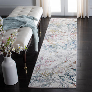 Safavieh Aria Transitional Area Rug - Elegant Botanical Design In Ivory And Blue For Stunning Home Decor Ivory ,Blue Polypropylene Pile Ara132a-5sq